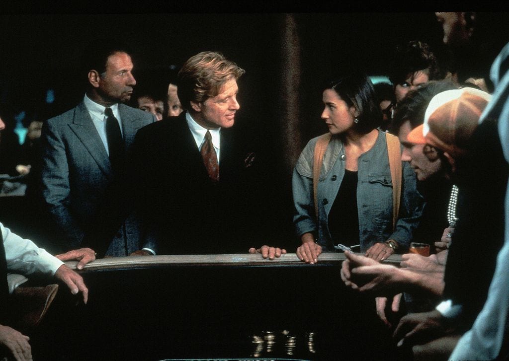 Robert Redford y Demi Moore en una de las escenas de 'Indec Concent', dirigida por Adrian Lyne. 