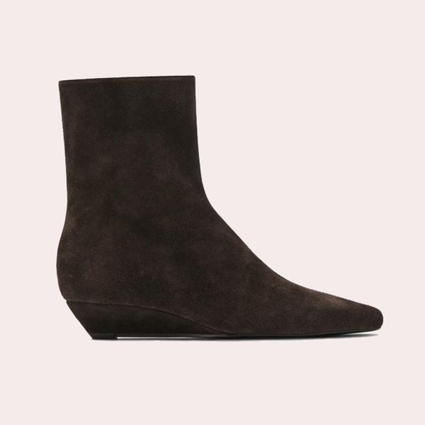 Botín tacón cuña Massimo Dutti