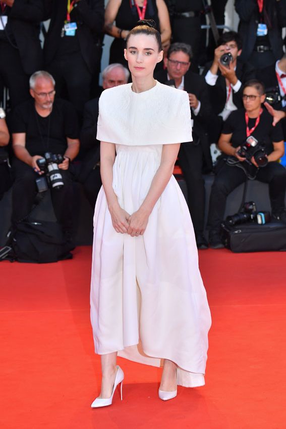 rooney mara vestido blanco