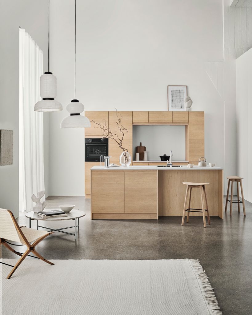 Cocina con isla abierta al salón
