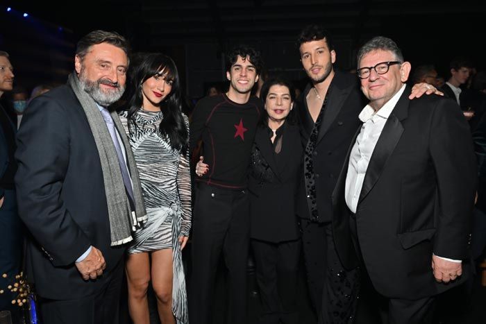 Stephen Sanchez con Aitana y Sebastián Yatra en la fiesta post Grammy