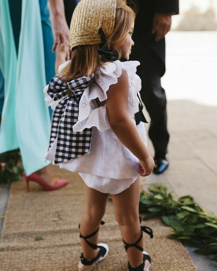 Niños de arras modernos para bodas de verano vichy