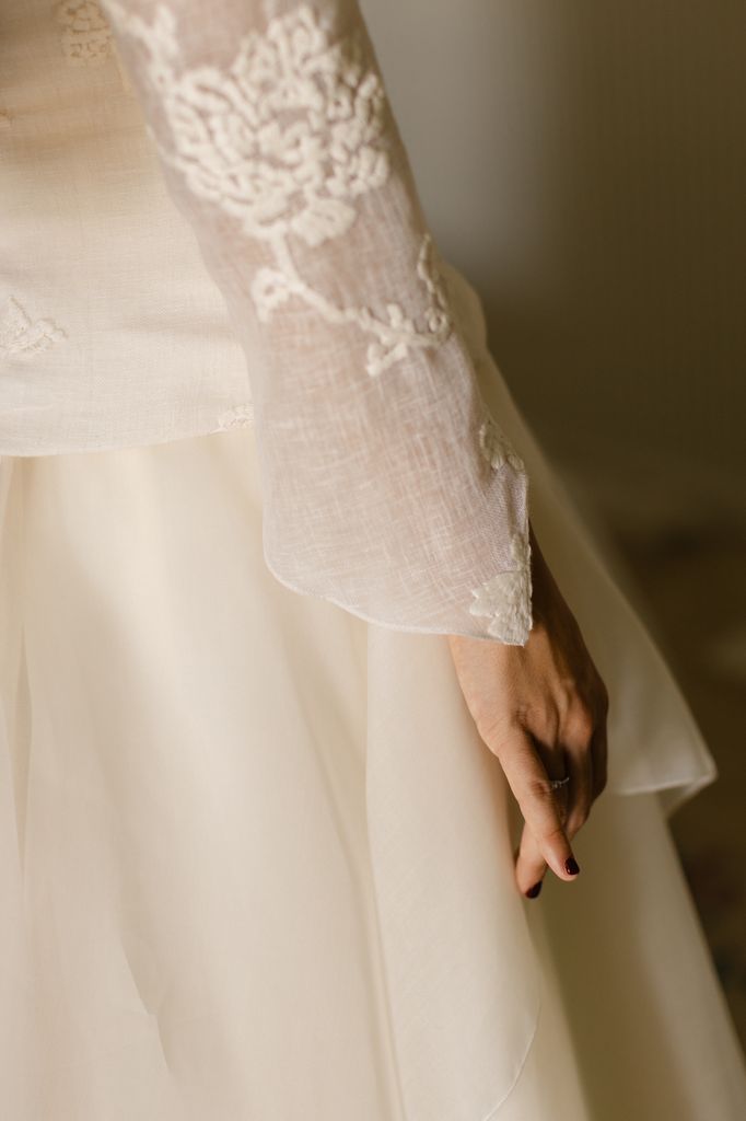 Vestido de novia diseñado por Sole Alonso para Lucía Suárez, fundadora de Deluem