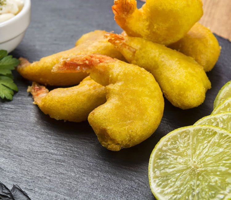 Gambas a la gabardina