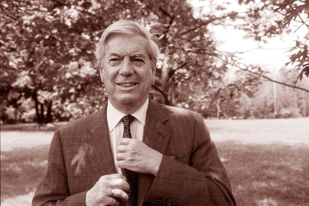 Mario Vargas Llosa en Italia en 1989