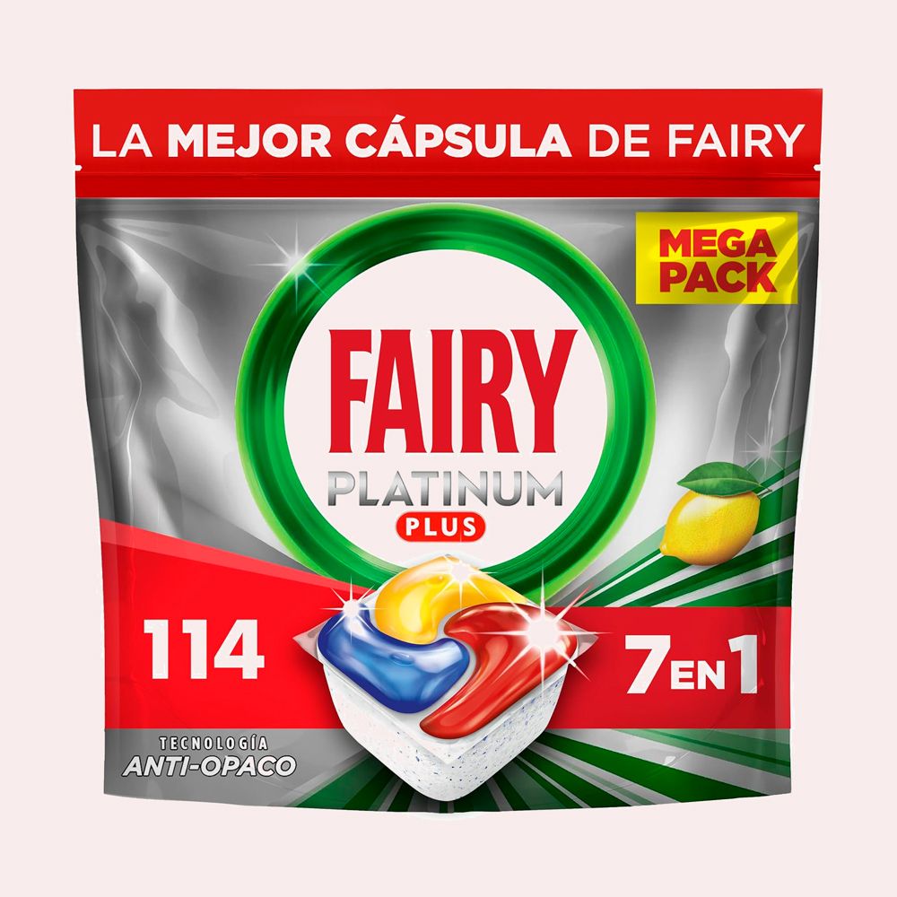 Fairy Platinum Plus Cápsulas Lavavajillas Para Máquina Limón