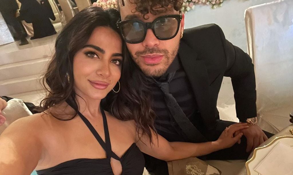 Prince Royce y su esposa Emeraude en la boda del \'Canelo\'