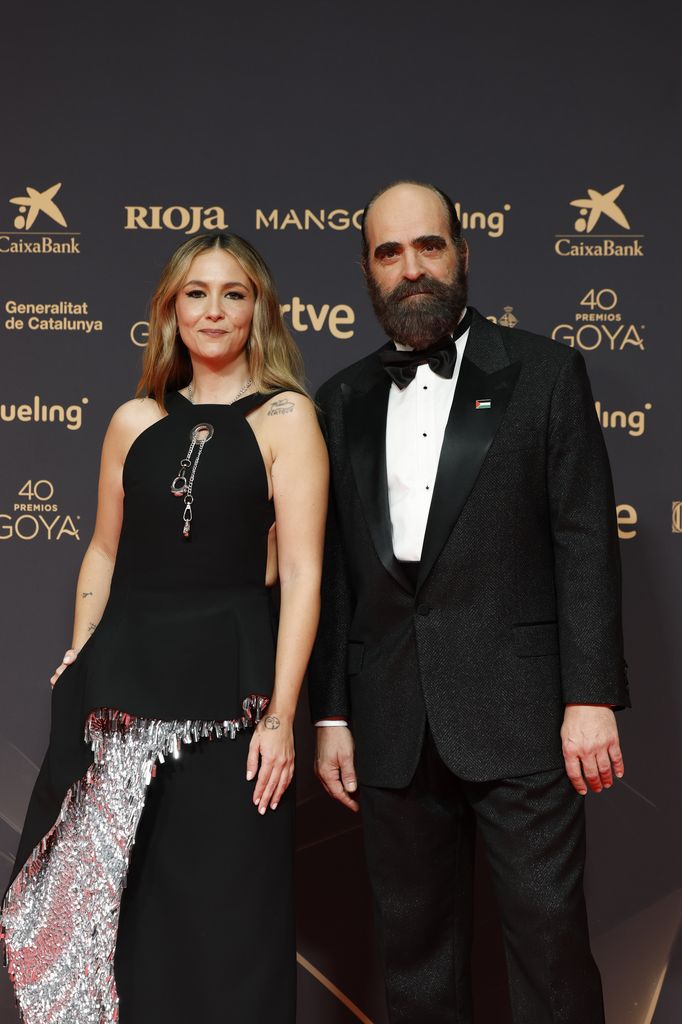 Luis Tosar y Rigoberta en los premios Goya