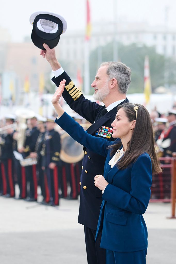 Los reyes de España, Felipe VI y Letizia, despidieron a Leonor en enero, quien inició su travesía sobre el barco Juan Sebastian de Elcano