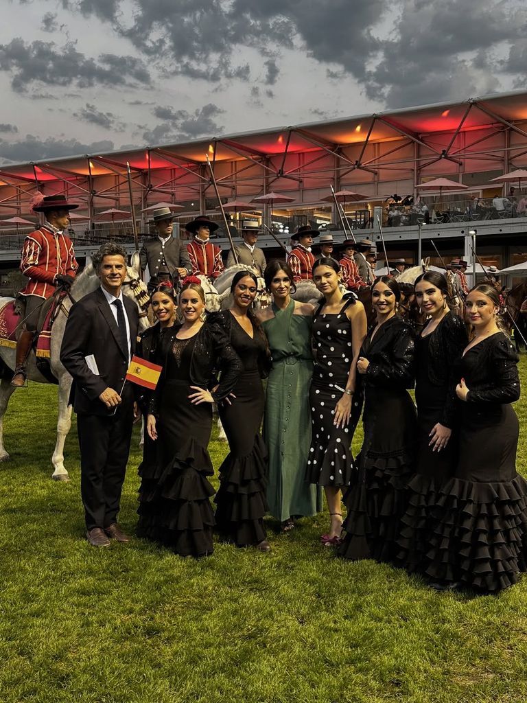 Paz Vega y su familia en el evento hípico CHIO en Aquisgrán
