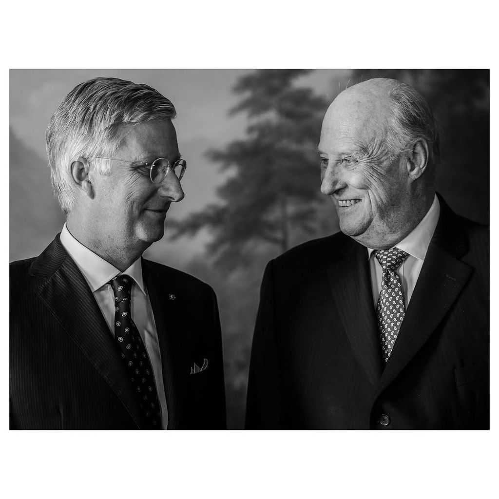 Felipe de Bélgica junto al rey Harald en una imagen compartida para despedir al monarca noruego, al que ha recordado como un hombre cercano, humano y con un gran sentido del humor, además de un "faro de estabilidad" para su país