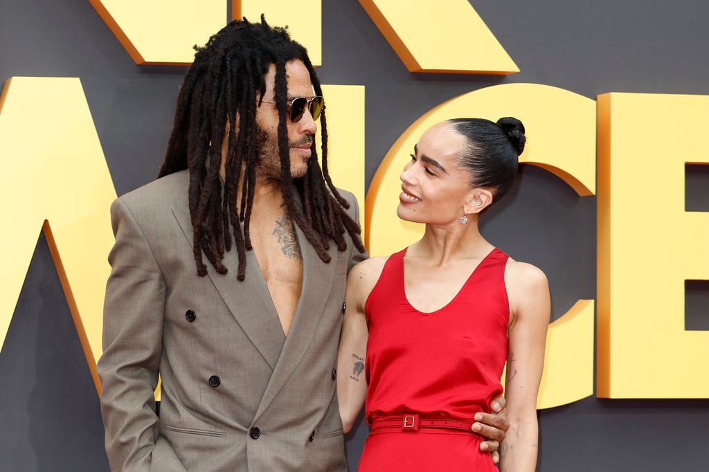 Lenny Kravitz posa con su hija en Londres