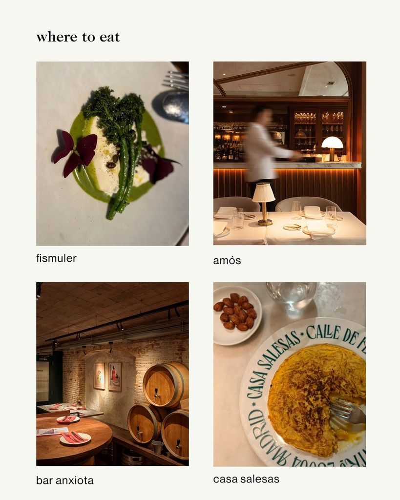 La publicación de Goop en la que recomiendan ir a Casa Salesas, el restaurante de Íñigo Onieva