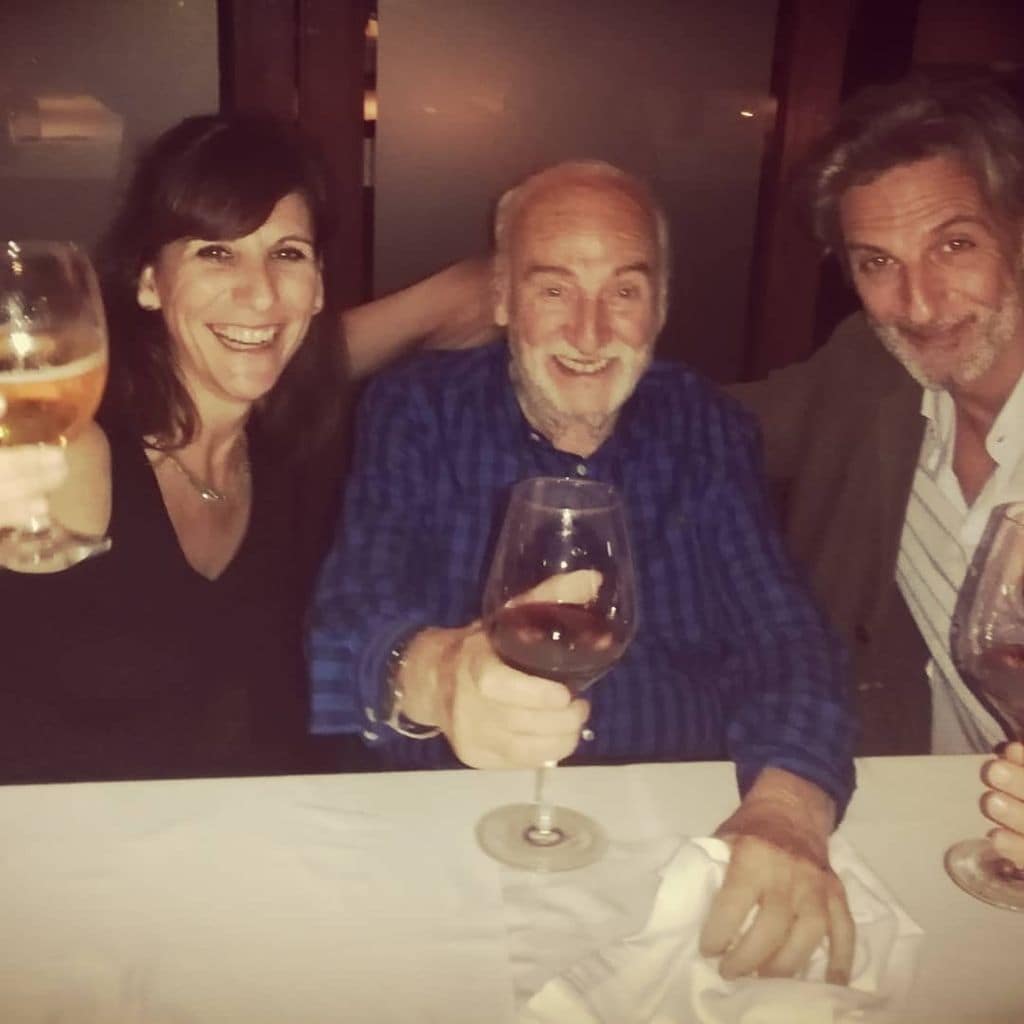 Héctor Alterio con sus hijos, Ernesto y Malena