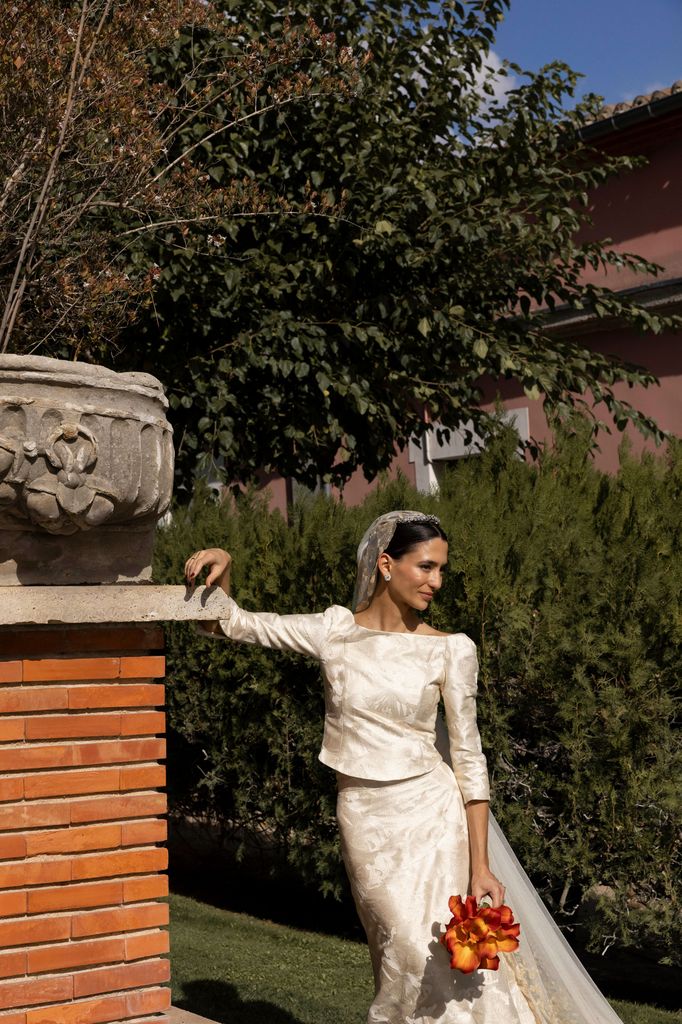 Vestido de novia de Fátima González para una boda en Madrid