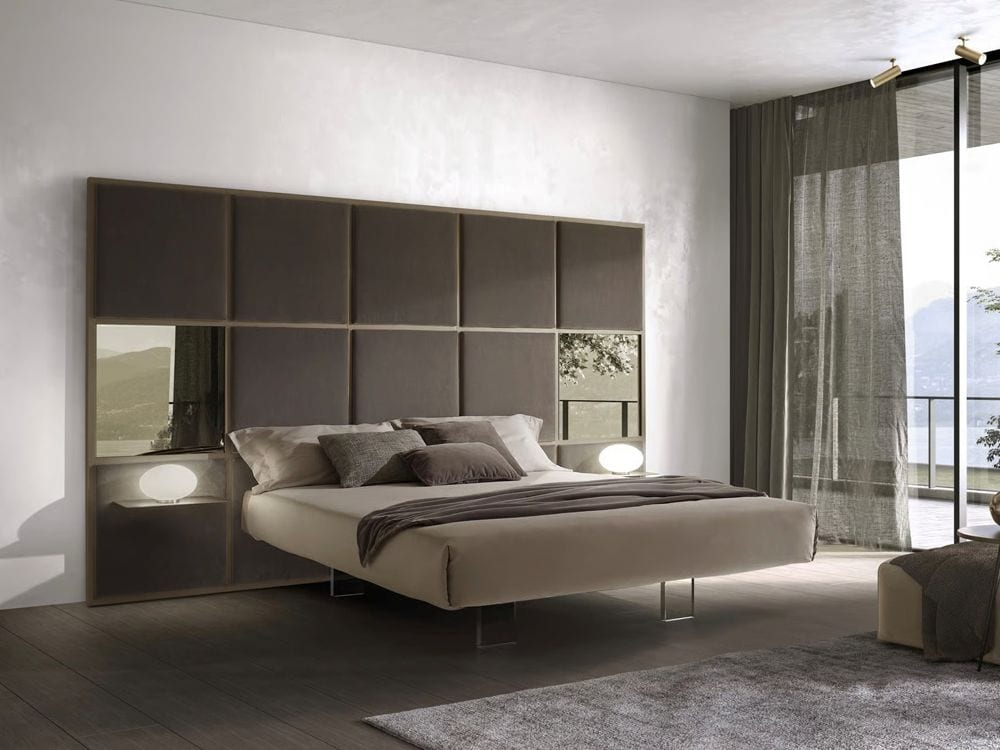 Cama con cabecero de cuarterones
