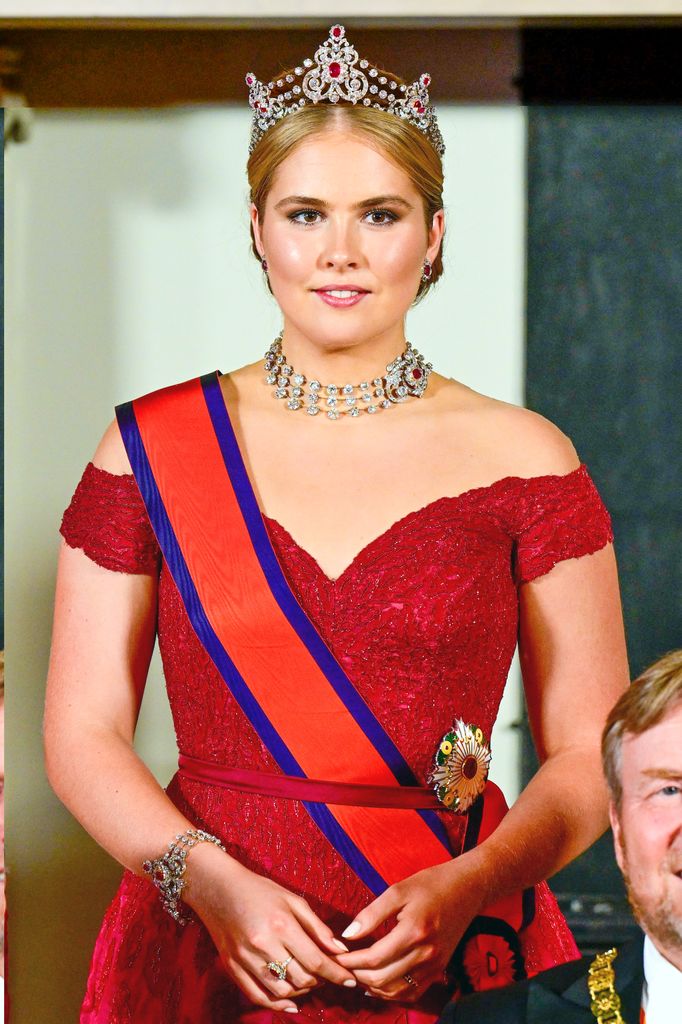 Amalia de Holanda en el banquete con los emperadores de Japón