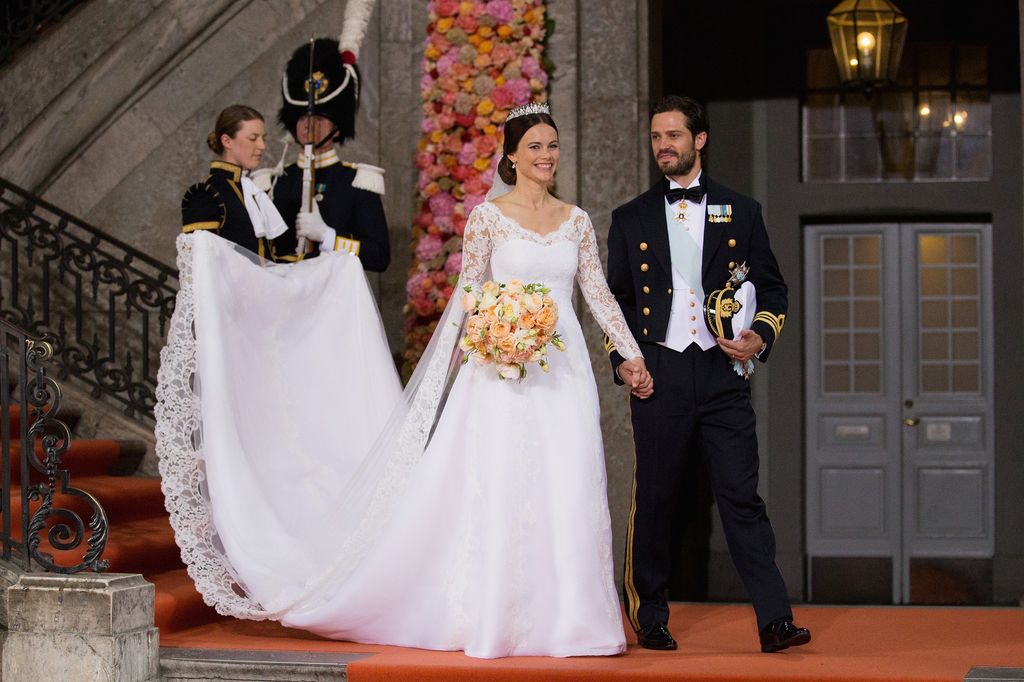 Vestido de novia Sofía de Suecia en su boda con príncipe Carlos Felipe 10 aniversario