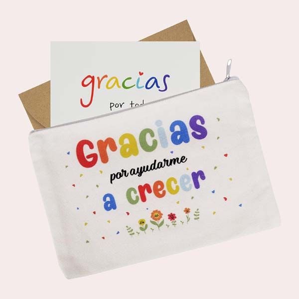 regalos profesores neceser tarjeta
