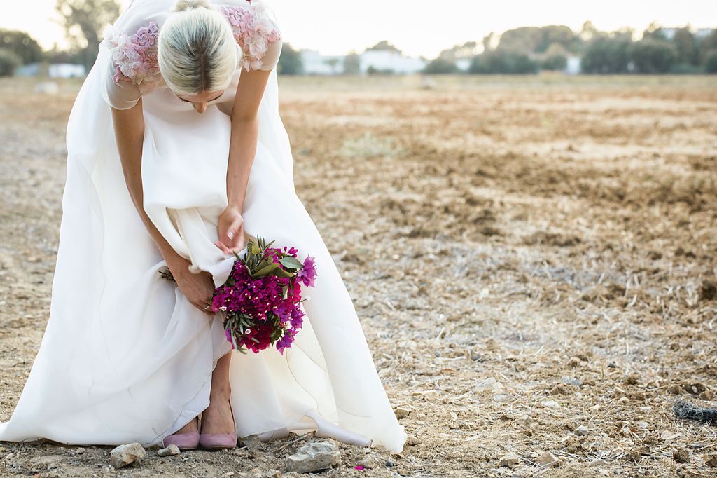 Fotografía del ramo de novia que llevó Lulu Figueroa Domecq