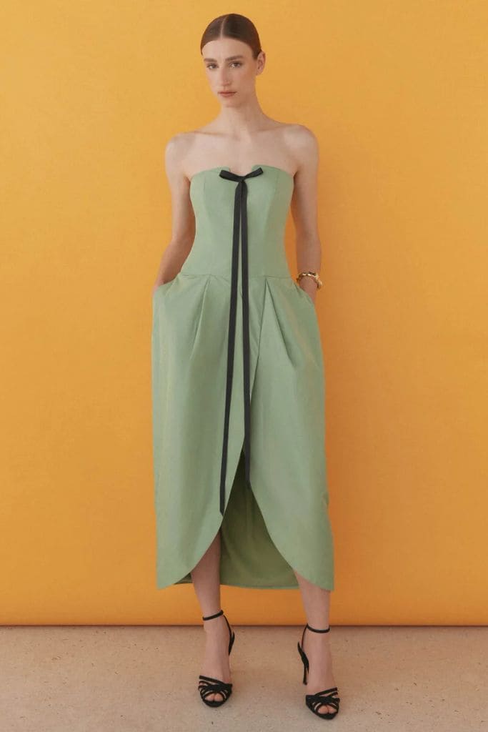 Vestidos de invitada para testigos de boda verde