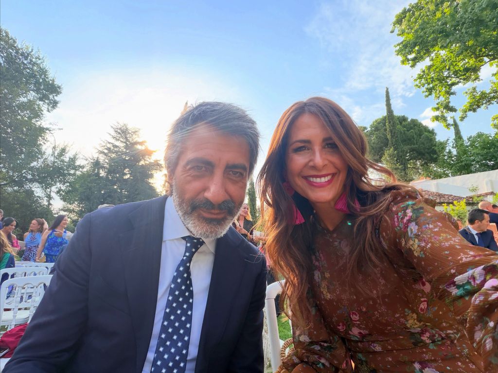 Nuria Roca y Juan del Val en la boda de Patricia Cerezo, celebrada el 10 de julio de 2026 en Madrid