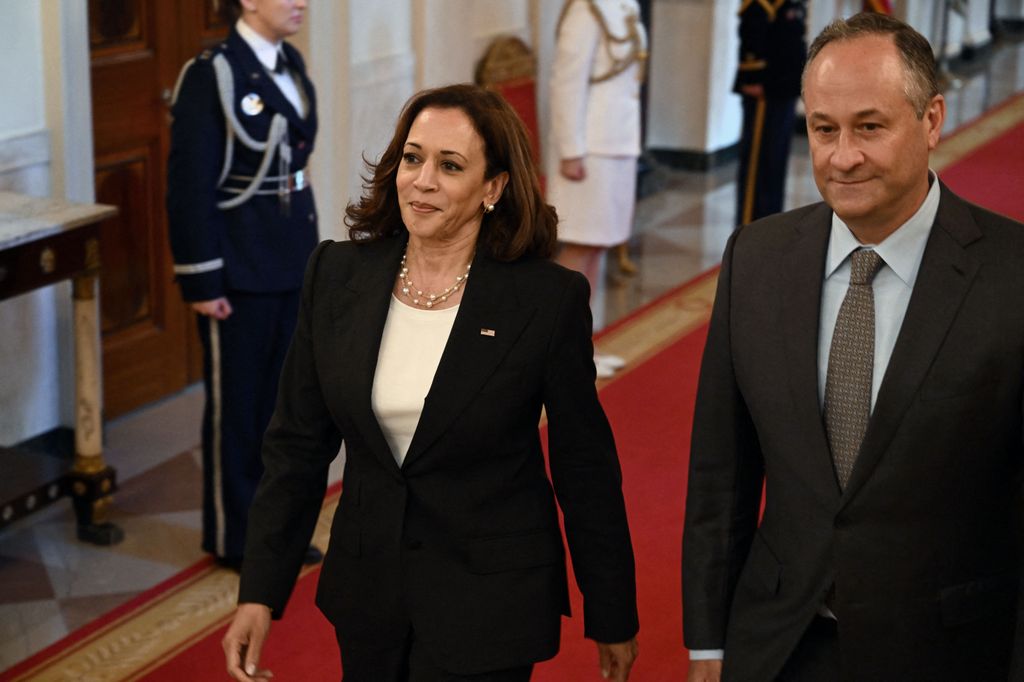 Kamala Harris y Doug Emhoff en la Casa Blanca, agosto 2022