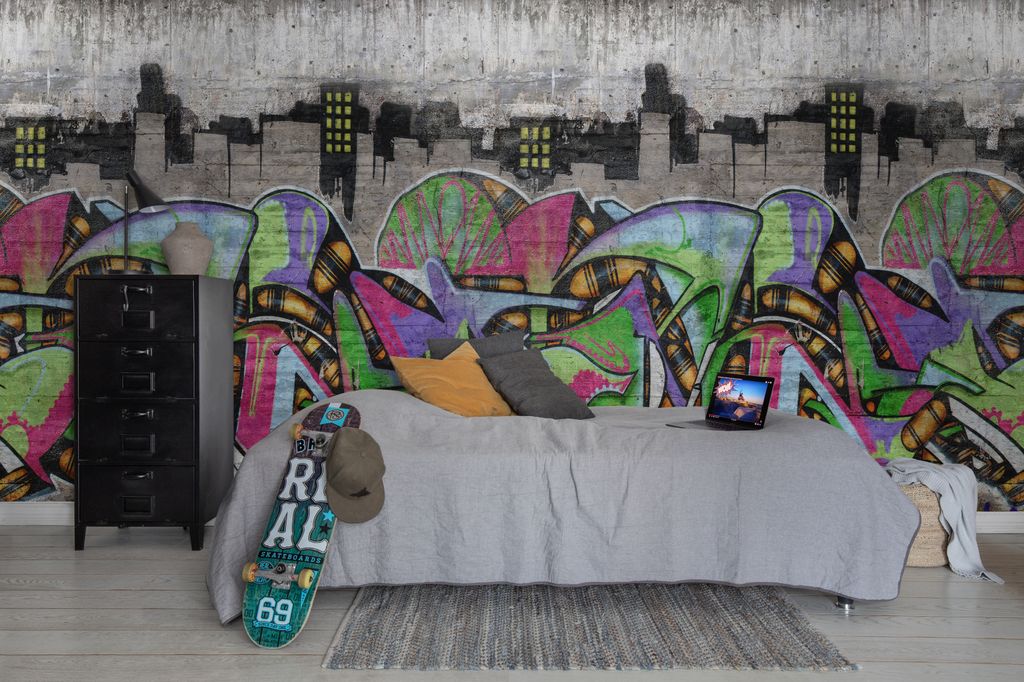 Mural con motivo de grafiti