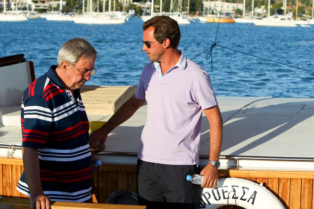 Constantino de Grecia y su hijo Nicolás. Grecia. 2010