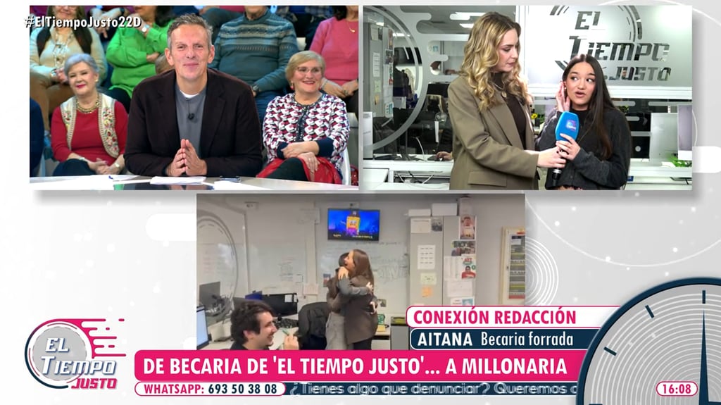 A una becaria de 'El tiempo justo' le toca El Gordo