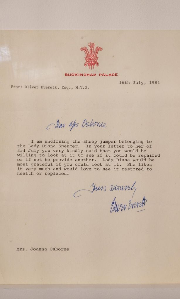 La carta del secretario privado de Diana