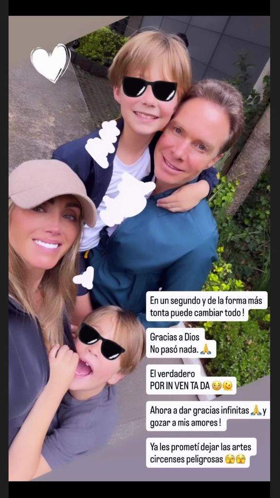 Anahí hizo una simpática promesa a sus hijos tras su caída en el gimnasio.
