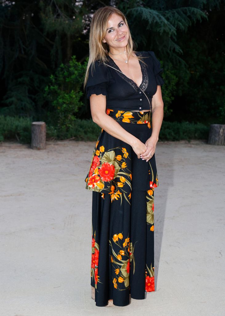 Mónica Hoyos llega a la fiesta de la Primera Comunión del hijo de Juan Peña y Sonia González a 30 de Mayo de 2025 en Madrid (España).