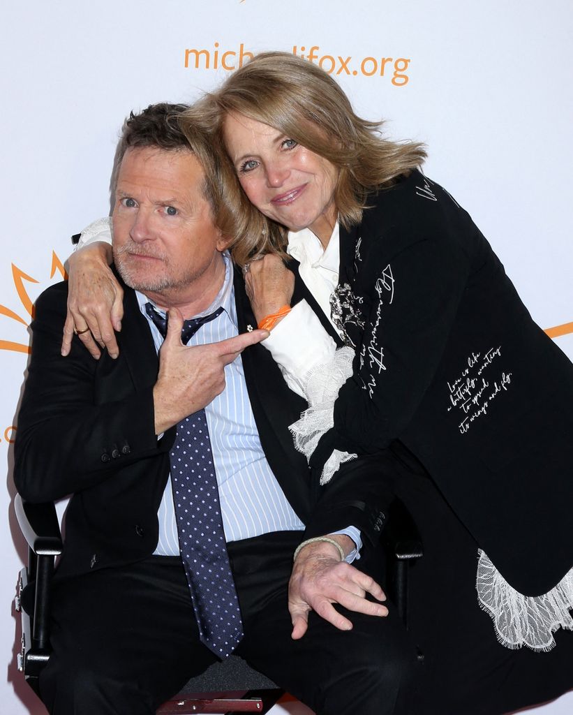 Michael J. Fox y Katie� Houric 