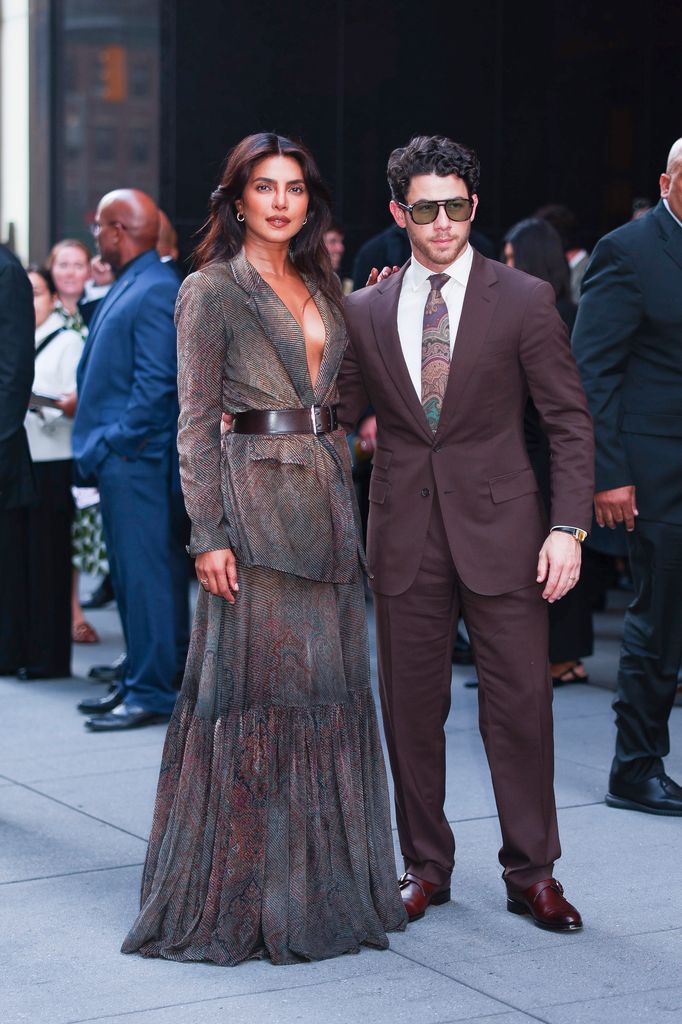 Priyanka Chopra y Nick Jonas de Ralph Lauren en NYFW
