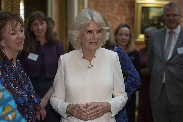 La reina Camilla en una recepción 