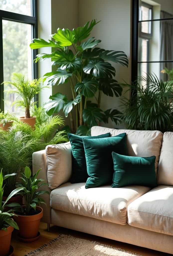 Salón con plantas