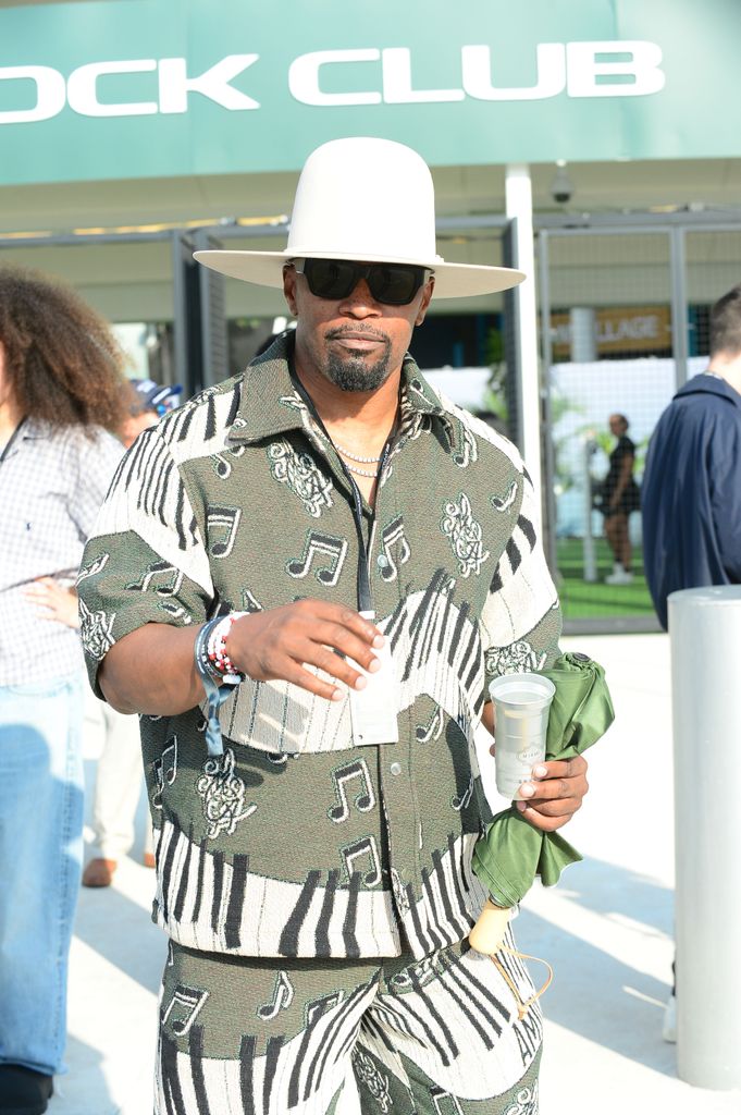 Jamie Foxx paseo su particular estilo por el paddock 