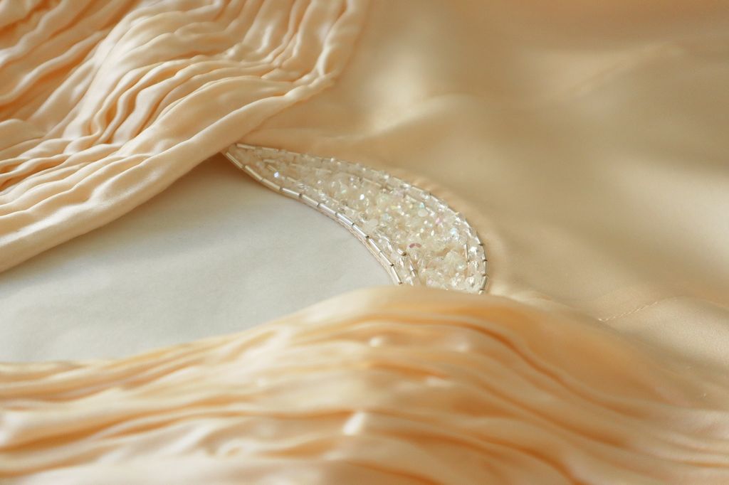 Detalle del segundo vestido de novia de Marta Ortiz