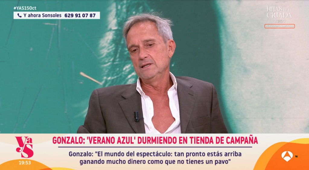 El cantante Gonzalo durante su entrevista en 'Y ahora Sonsoles'
