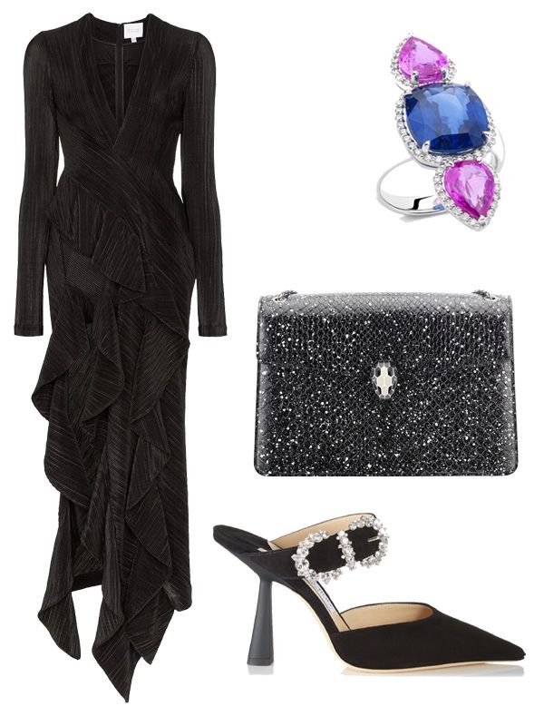 vestido negro zafiro