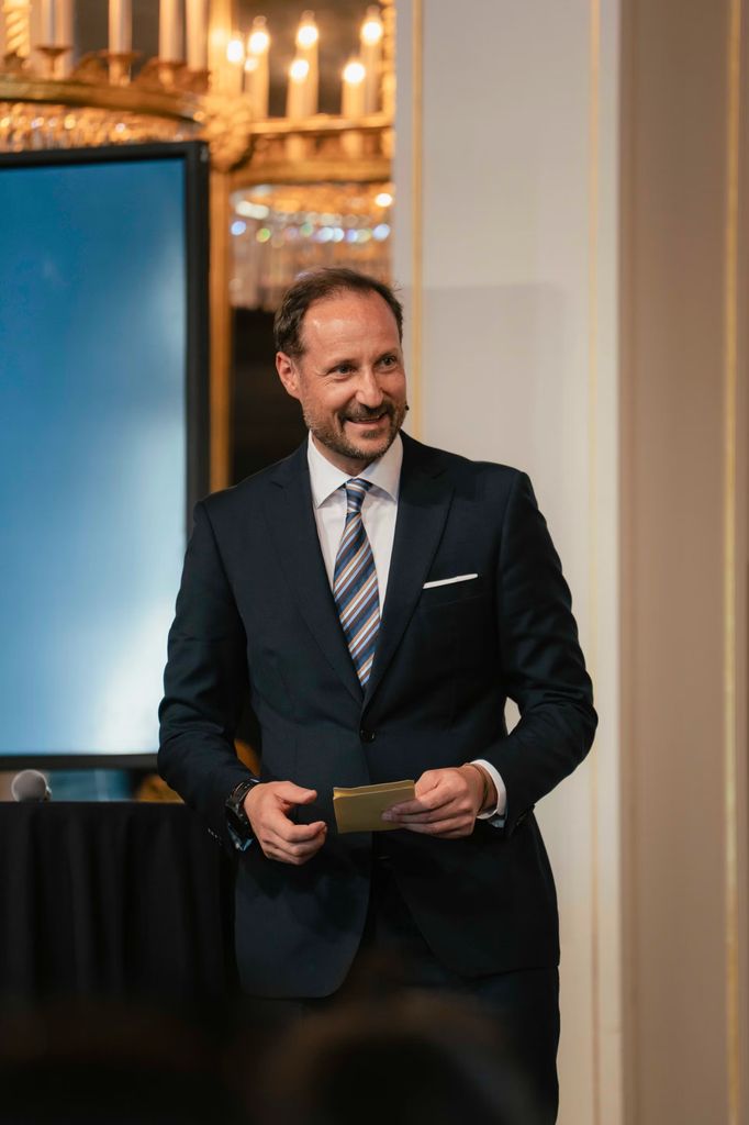 El príncipe Haakon en un momento del acto de hoy