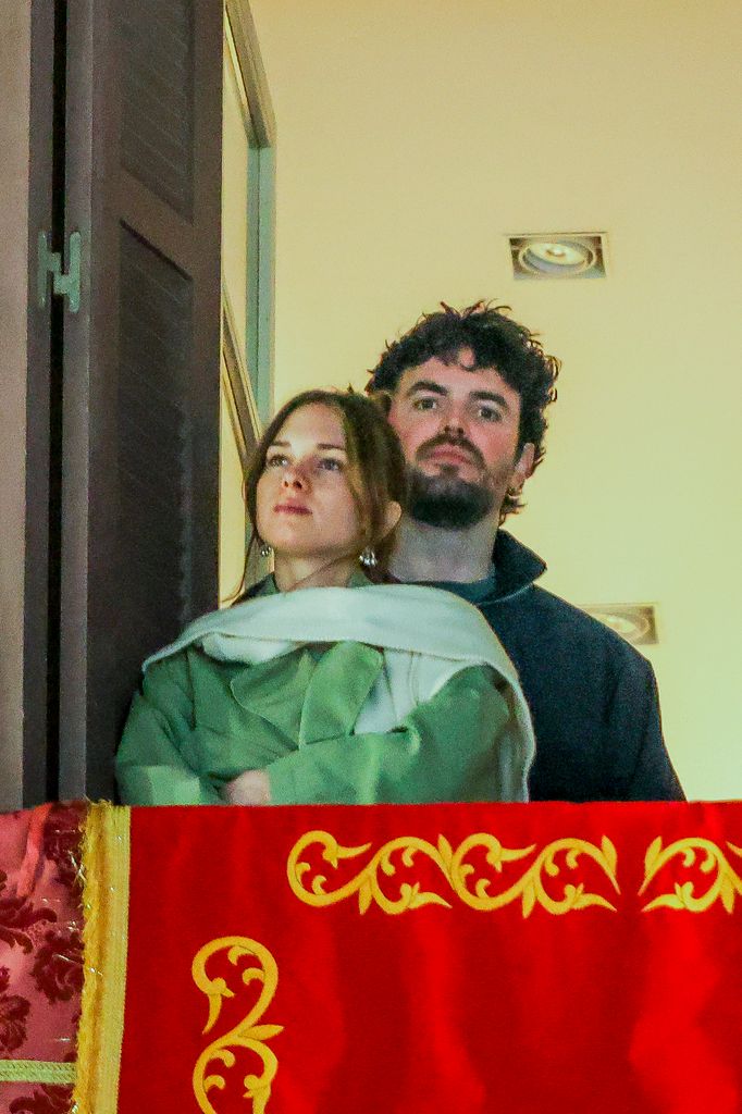 Stella Banderas y Alex Gruszynski en la Semana Santa de Málaga