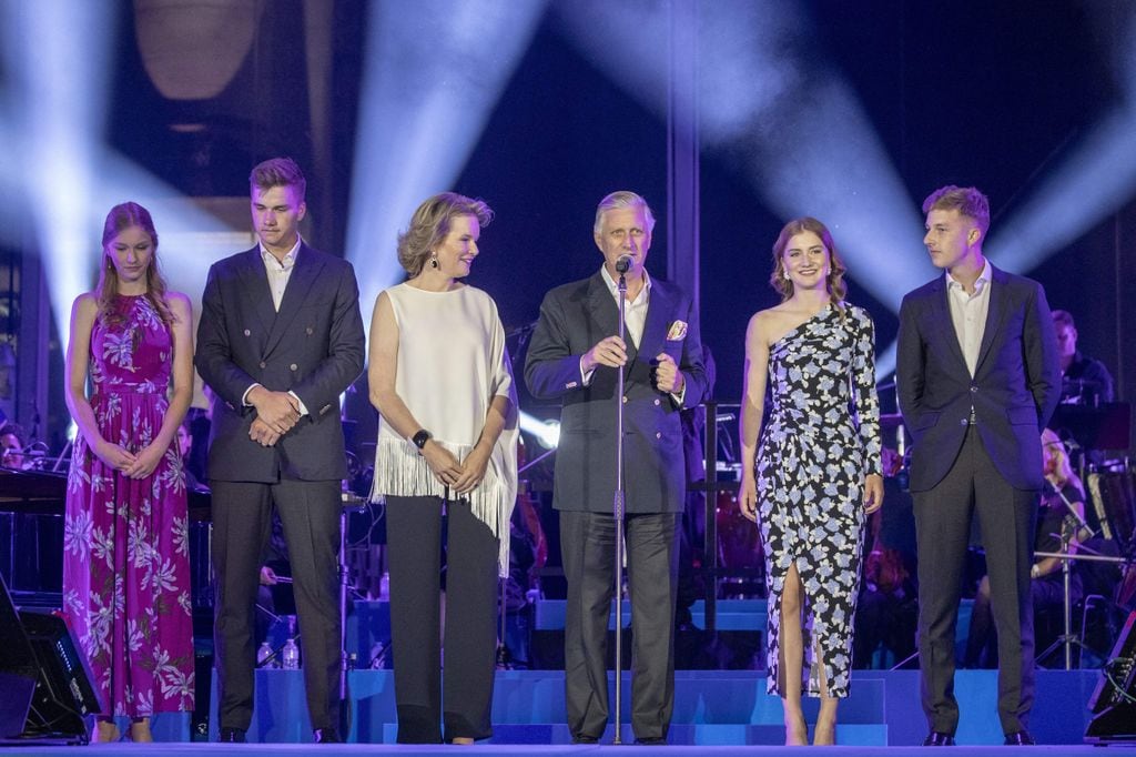 Elisabeth de Bélgica con la Familia Real belga 