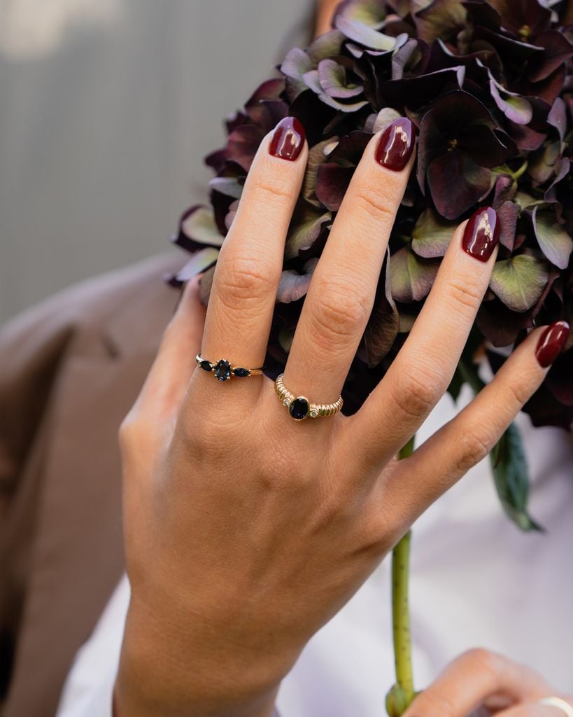 Uñas para novias manicuras de boda vino