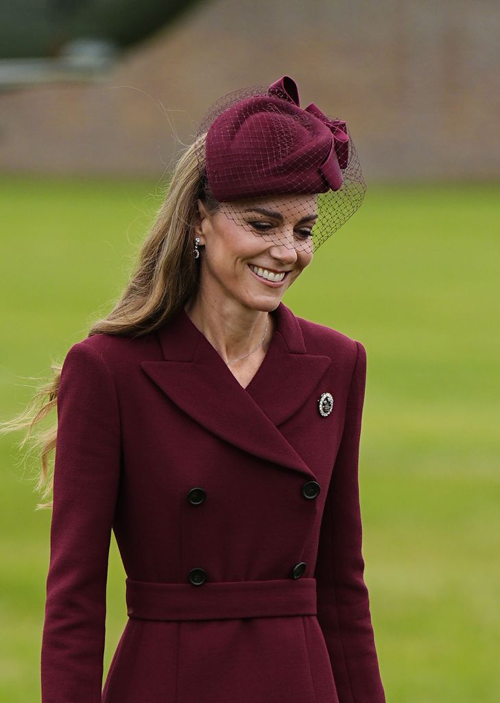 Kate Middleton recibiendo al presidente de los Estado Unidos, Donald Trump, y a la primera dama Melania en el castillo de Windsor