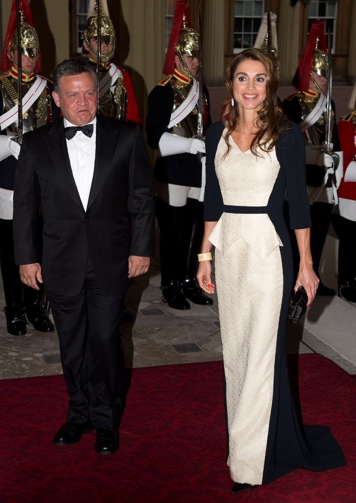 La reina Rania de Jordania en el Jubileo de Diamante de Isabel II
