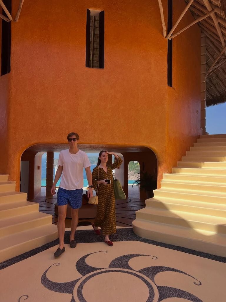 La pareja recibió el 2026 en el Pacífico mexicano.