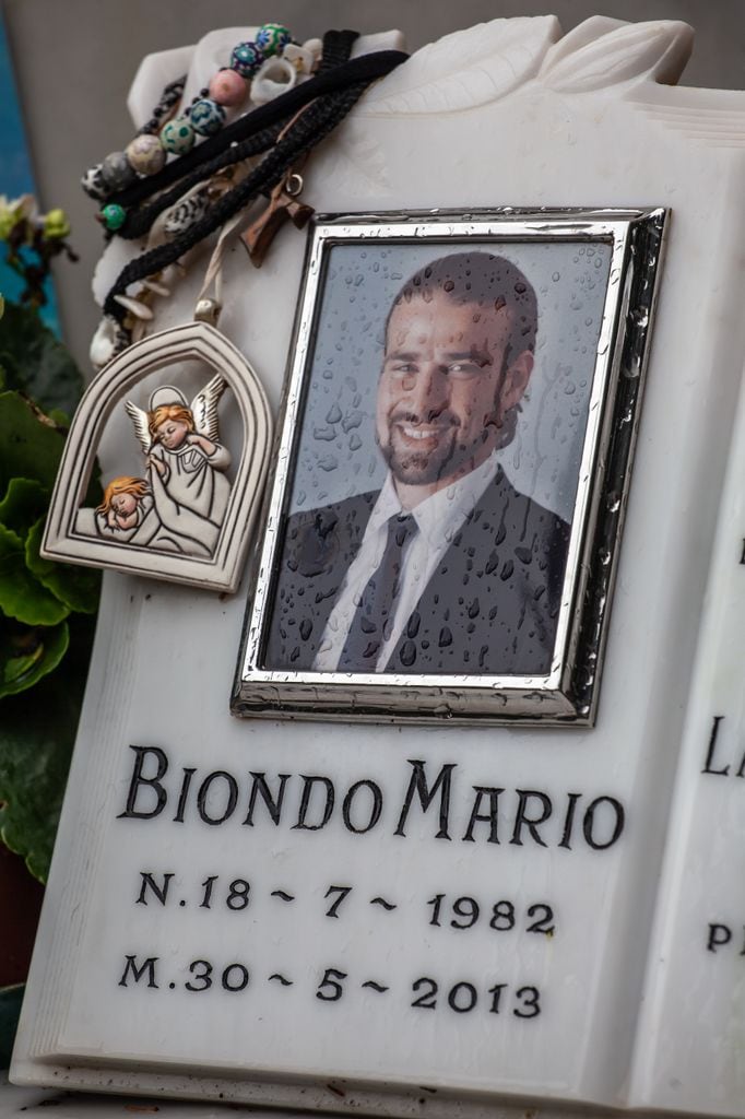General view of Mario Biondo's grave ahead of the exhumation of his body in Palermo, Italy.