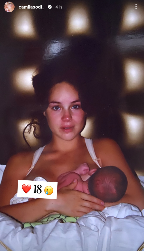 Camila Sodi compartió una linda postal tomada poco después del nacimiento de su Jerónimo.